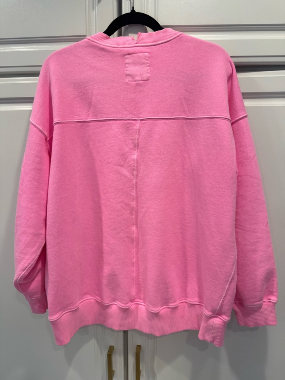 Aerie The Chill Oversized Crewneck sweatshirt, medium pink burst - Picture 6 of 6